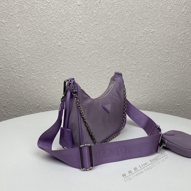 prada女包 普拉達2020新款nylon Hobo手拎包 時尚百搭 prada腋下包 1BH204 Prada單肩斜挎包  pyd2385